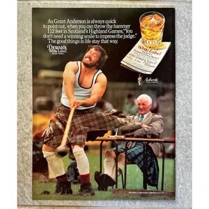1986 Dewar's White Label Scotch Ad Scotland's Highland Games